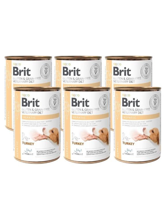 BRIT GF Veterinary Diets Dog Hepatic 6x400g - karma mokra dla psa