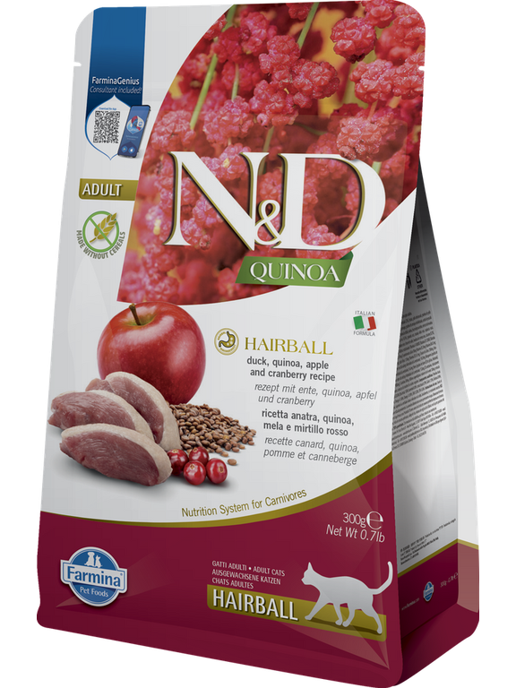 FARMINA N&D Quinoa Hairball Cat Adult 300g