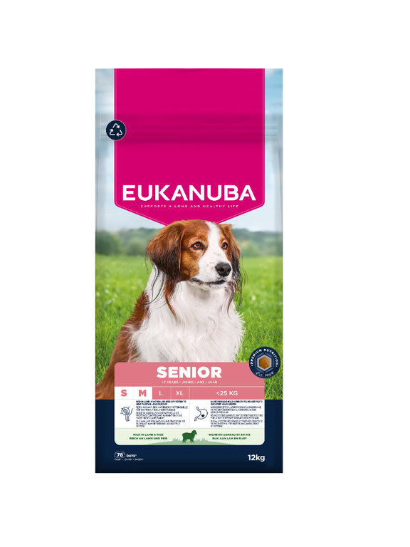 EUKANUBA Mature&Senior Small & Medium Breeds Lamb & Rice 12kg