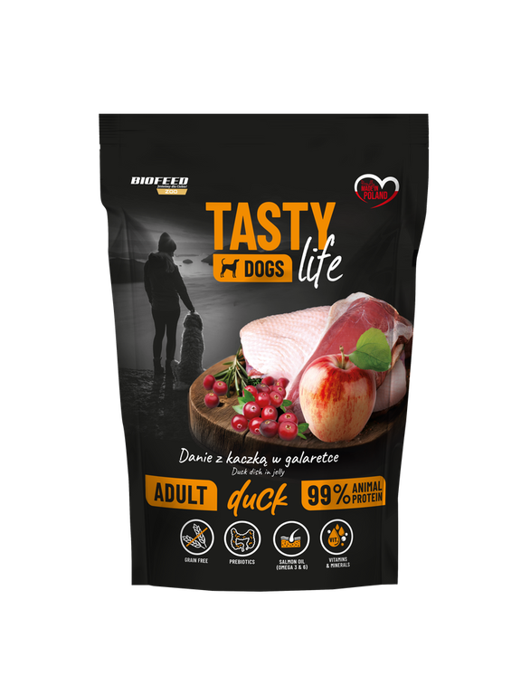Tasty Dogs Life Danie z kaczką w galaretce 500g