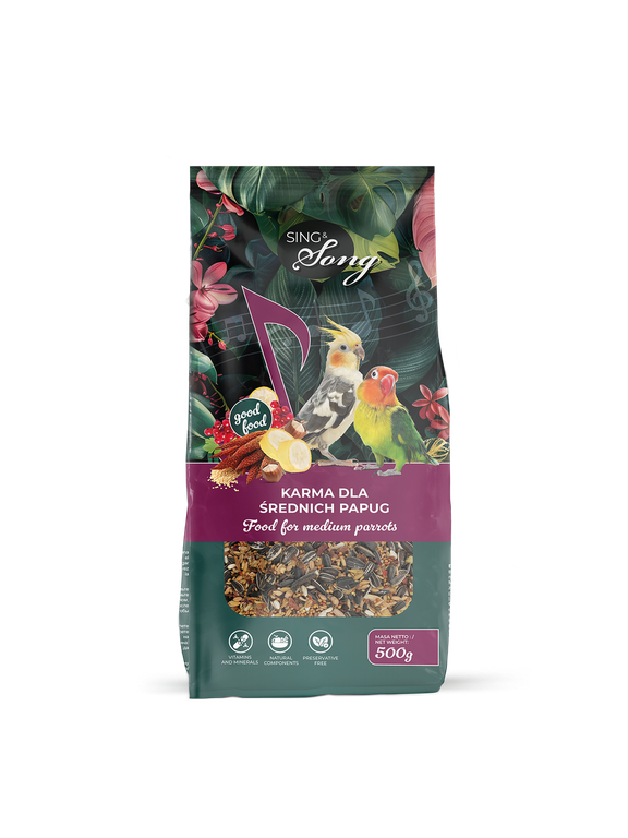 SING&SONG karma dla średnich papug 500g