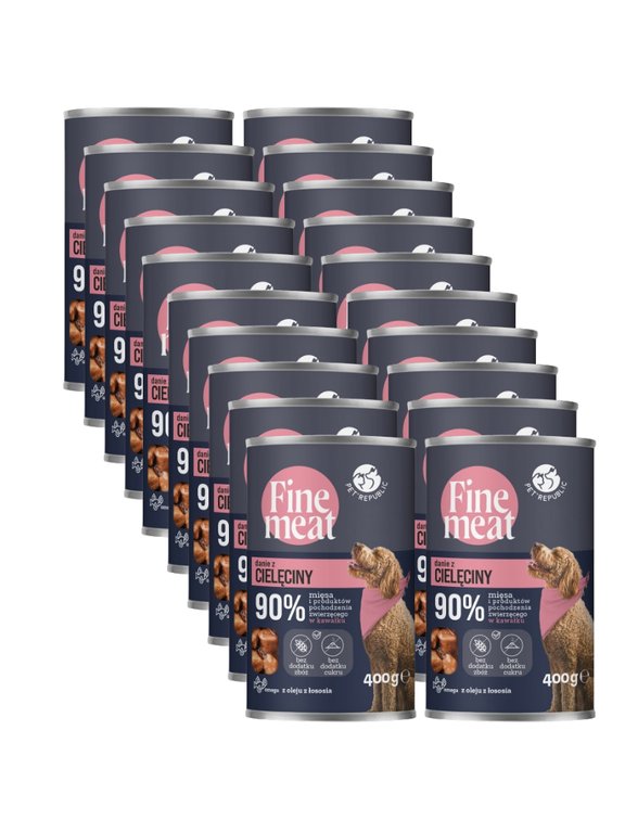 PetRepublic Fine Meat danie z cielęciny 20x400g dla psa