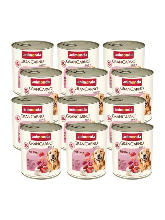 ANIMONDA GranCarno Adult Dog smak: z sercami 12x 800g