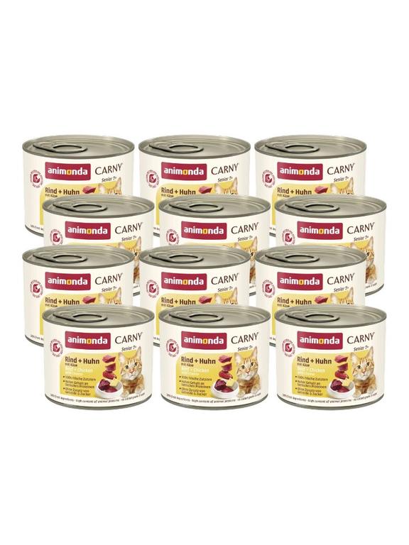 ANIMONDA Cat Carny Senior smak: kurczak z serem 12x200g