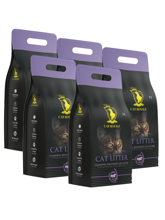 Cat Royale Lawenda żwirek bentonitowy 25l (5x5l)