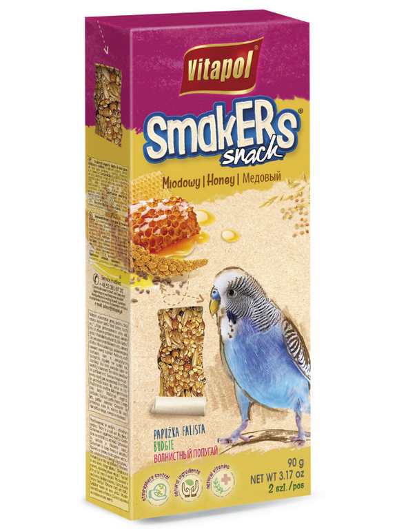 VITAPOL "Smakers" dla papużki falistej miodowy 2szt.