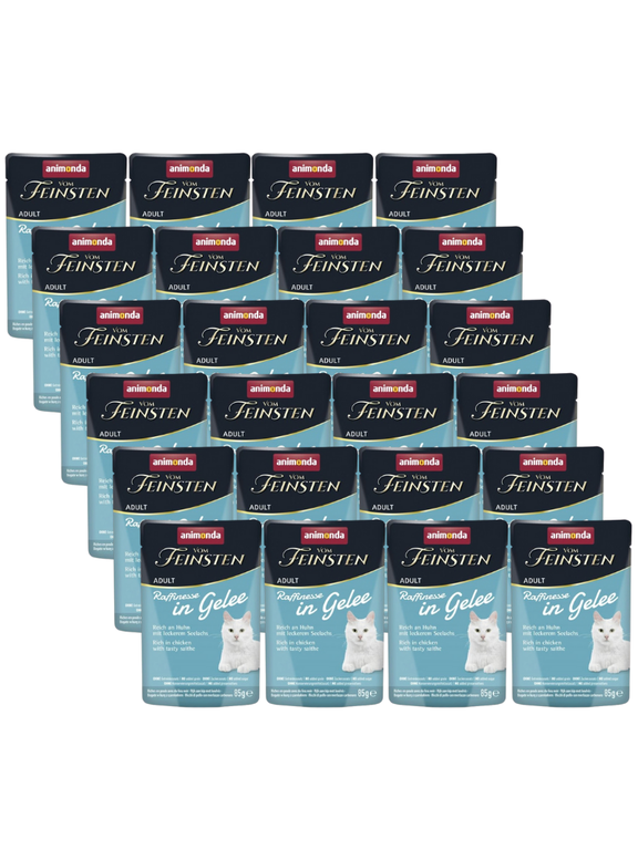 ANIMONDA Vom Feinsten Raffinesse kurczak z czarniaki w galarecie 24x85g