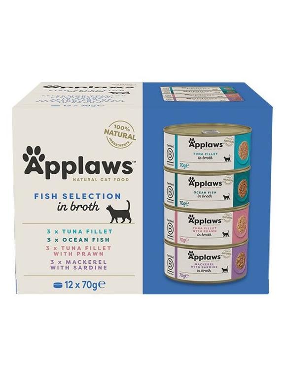 Applaws Multipack Fish Selection in Broth 24x70g PUSZKA