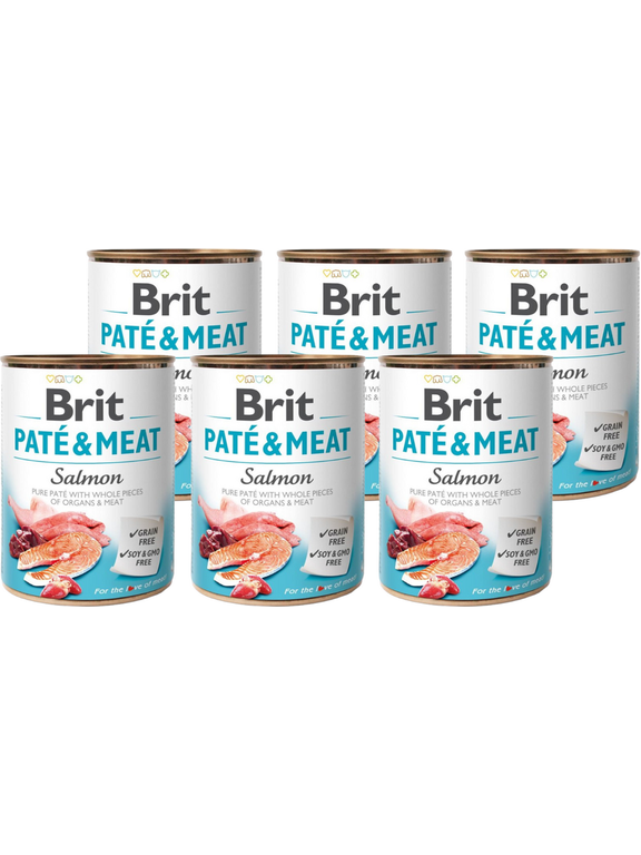 BRIT PATE & MEAT SALMON 6x400g
