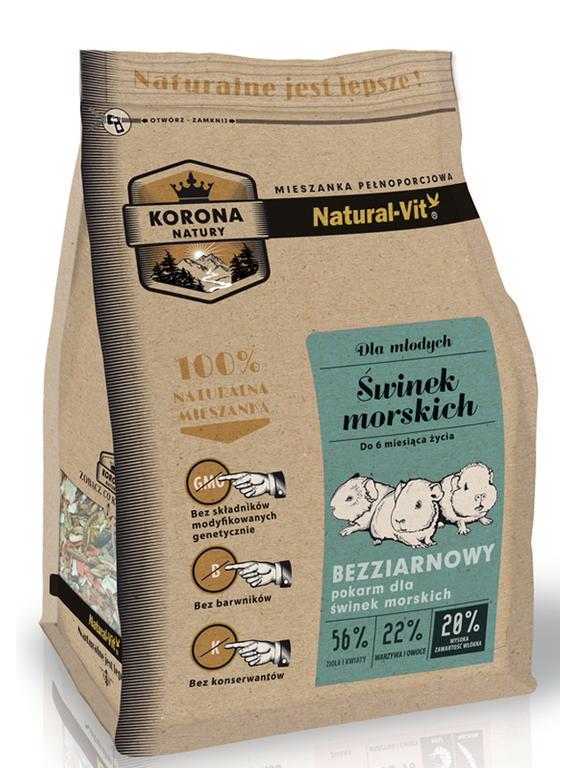 KORONA NATURY Natural-Vit pokarm dla świnki morskiej junior 750g
