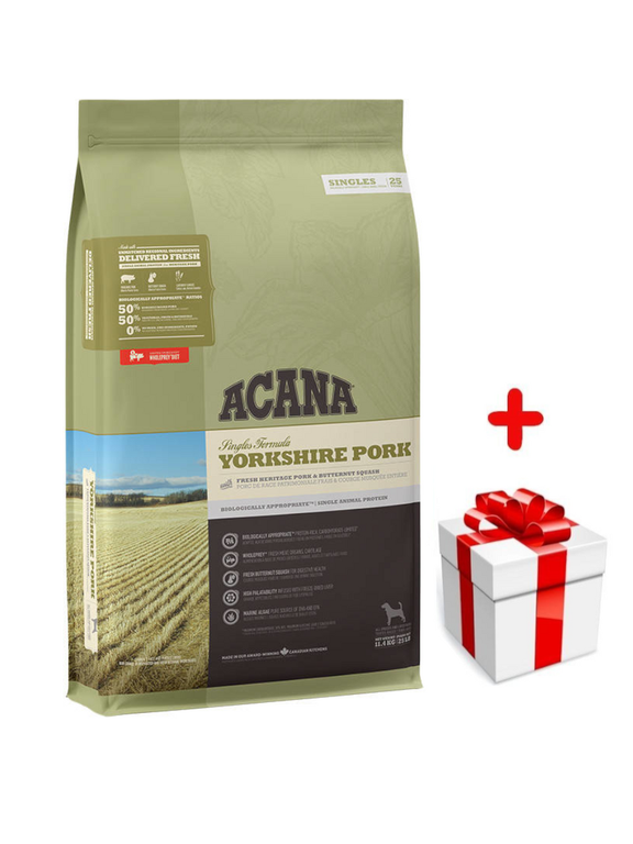 ACANA Singles Yorkshire Pork 6kg + niespodzianka dla psa GRATIS!
