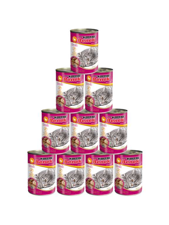 Super Benek KOT bezzbożowe kąski z kaczką w sosie 10x415g