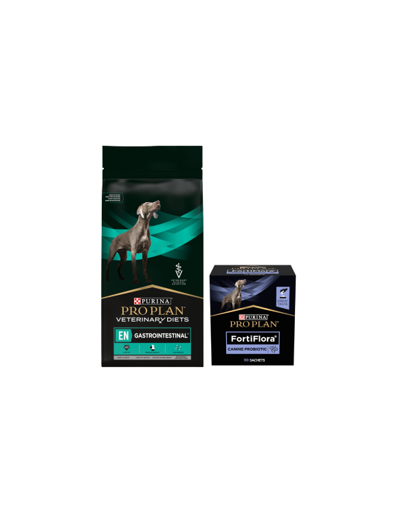 PRO PLAN Veterinary Diets EN Gastrointestinal Karma sucha dla psa 12kg + PRO PLAN FortiFlora Suplement probiotyczny dla psa 30 x 1 g