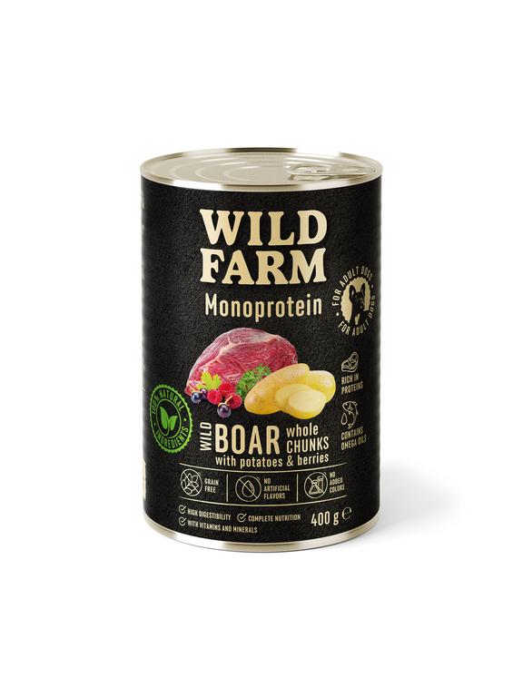 WILD FARM Monoprotein Wild Boar 400g hipoalergiczna karma dla psa