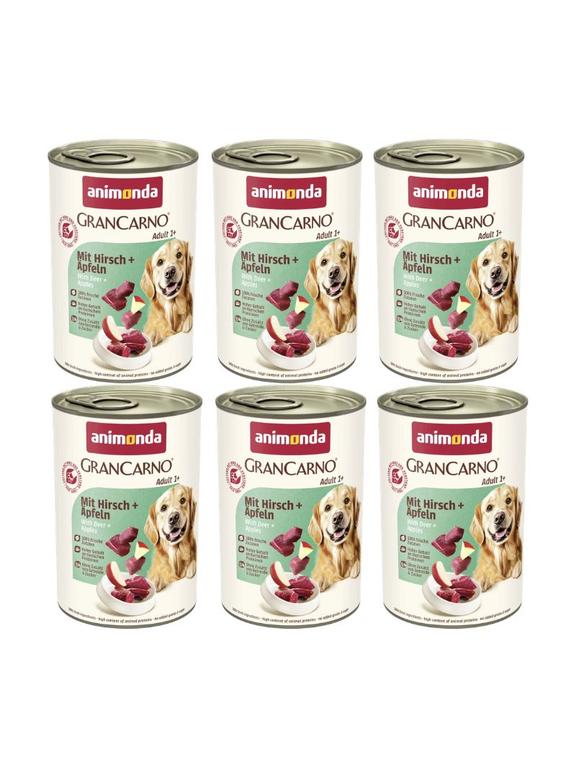 ANIMONDA GranCarno Adult Dog smak: Jeleń i jabłko 6x400g