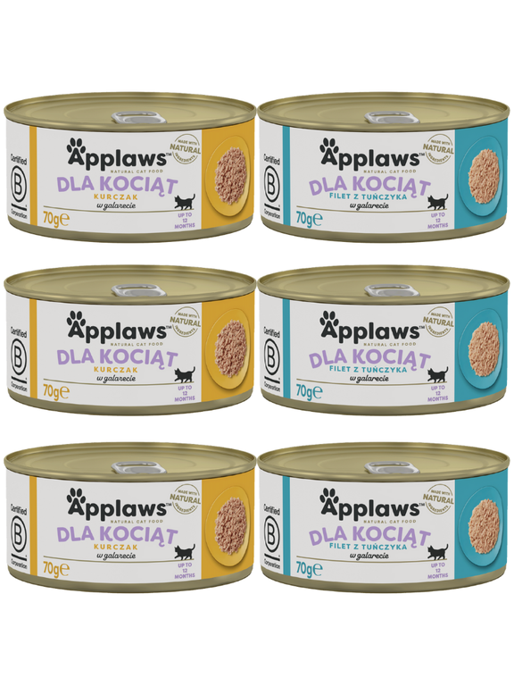 Applaws Cat Kitten dla kociąt Mix Smaków 6x70g