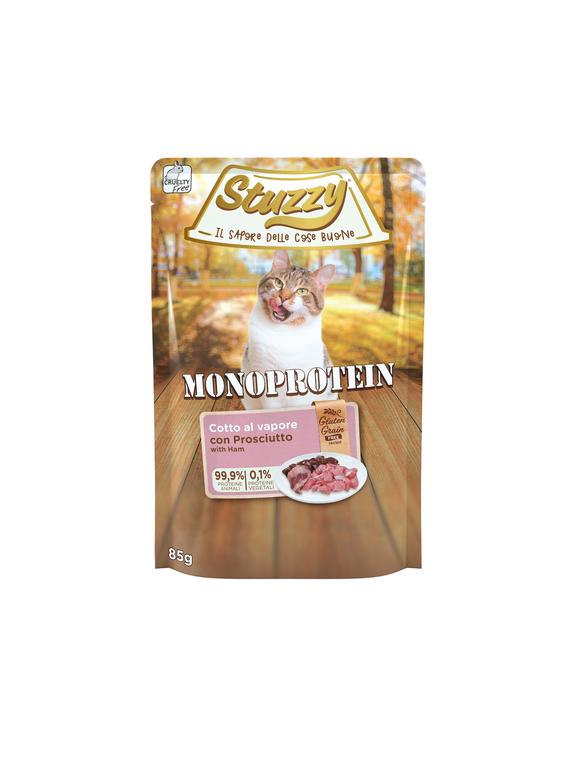 Stuzzy Monoprotein, karma mokra, dla kota, świeża szynka, 85 g, saszetka