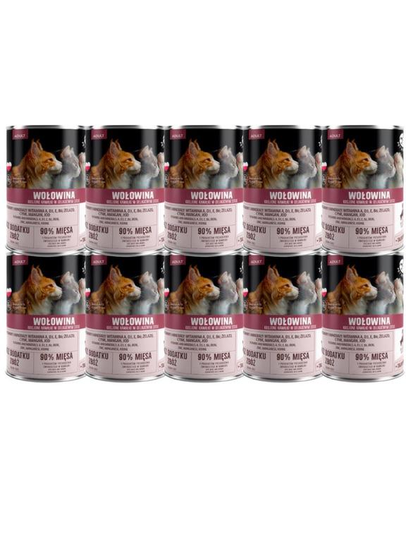 PetRepublic kawałki w sosie z wołowiną 10x400g dla kota