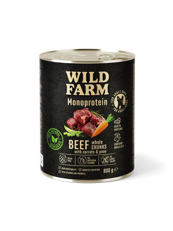 WILD FARM Monoprotein Beef 800g hipoalergiczna karma dla psa