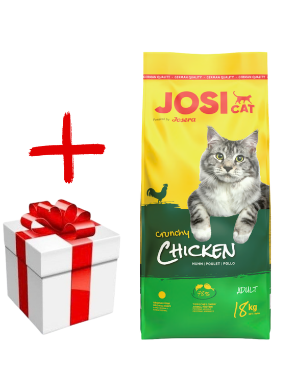 JOSERA JosiCat Crunchy Chicken 18kg + NIESPODZIANKA DLA KOTA GRATIS!
