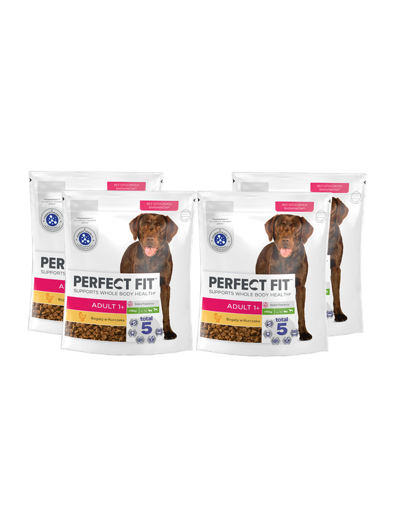 PERFECT FIT (Adult 1+) 4x825g Bogaty w kurczaka - sucha karma dla psa średniej i dużej rasy