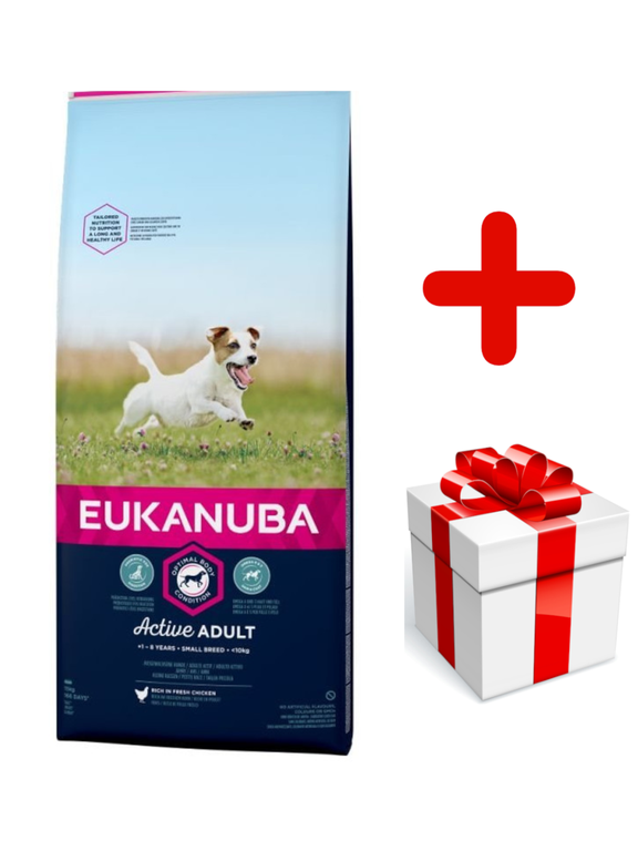 Eukanuba adult small breed chicken 15kg + niespodzianka dla psa GRATIS!