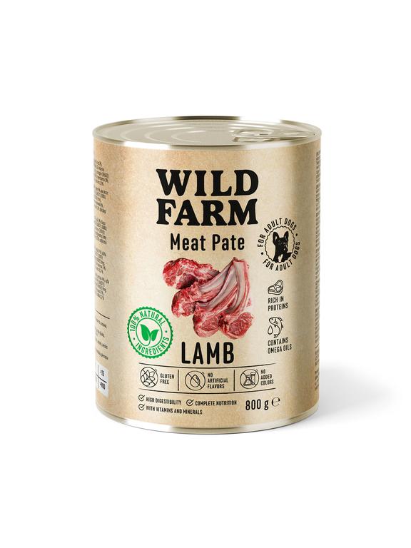 WILD FARM Pate Lamb 800g bezglutenowa karma dla psa