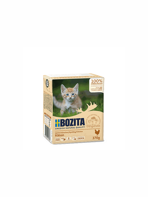 BOZITA -karma dla kotów, kawałeczki mięsa w sosie Kitten 370g