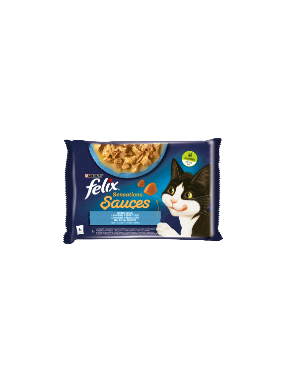 FELIX Sensations Sauces Karma dla kotów rybne smaki w sosie 4x85g