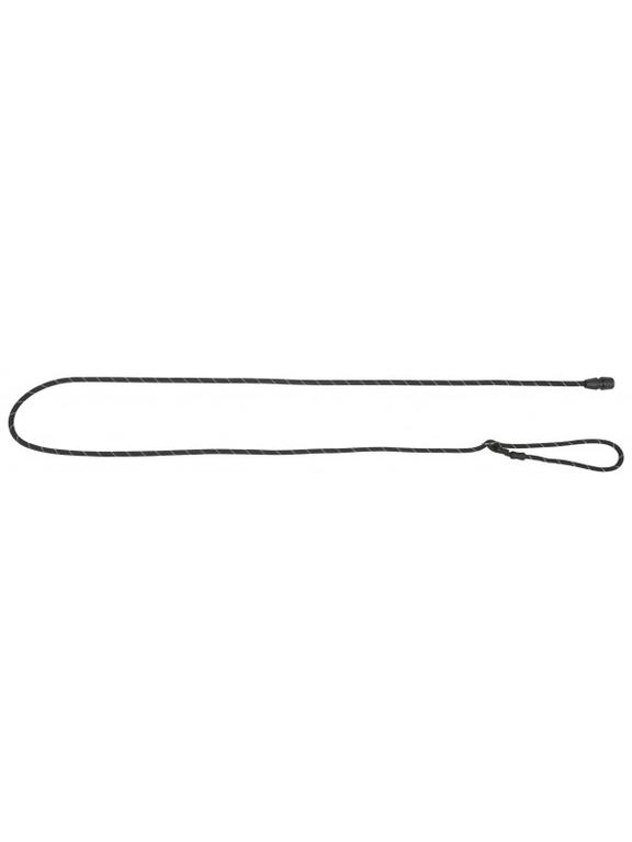KERBL Smycz sznurkowa GoLeyGo, z Adapterem,czarna, 12mm x 140-200cm,M,max.15kg