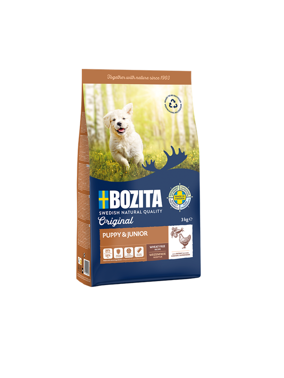 Bozita Original Puppy & Junior Kurczak - Sucha Karma Dla Psa - 3 Kg