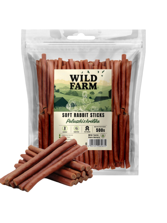 WILD FARM Paluszki z królika 500g przysmak dla psa