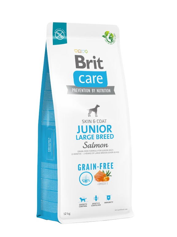 BRIT CARE Dog Grain-free Junior Large Breed Salmon 12kg
