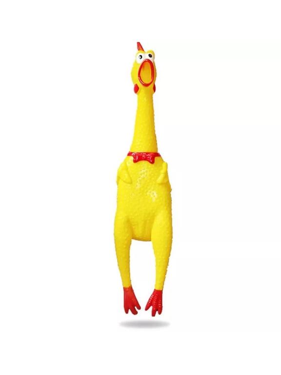 Zabawka dla psa gumowy kurczak z dźwiękiem 30cm