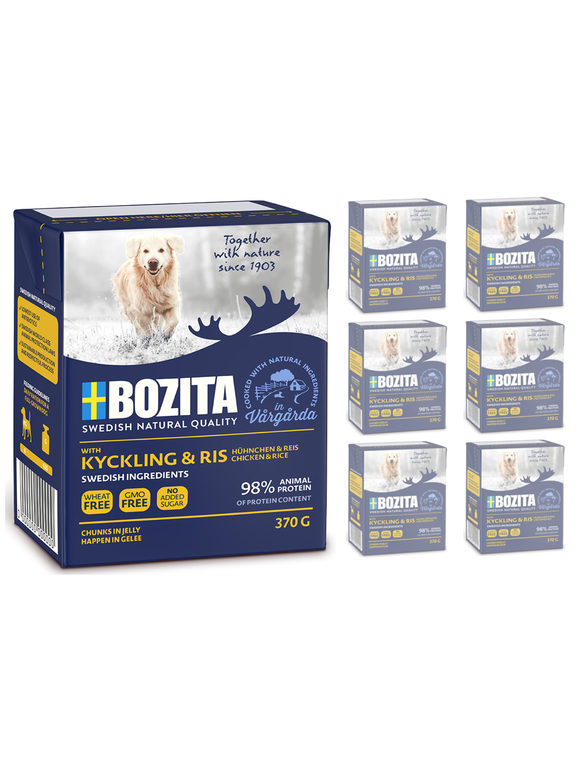 Bozita Dog: Kurczak i ryż w galarecie 6x370g