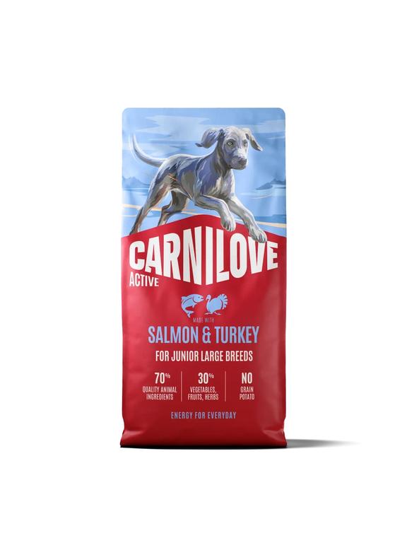 CARNILOVE Active Dog Salmon & Turkey for Junior Large Breeds 12kg/ Opakowanie uszkodzone (7886)!!!