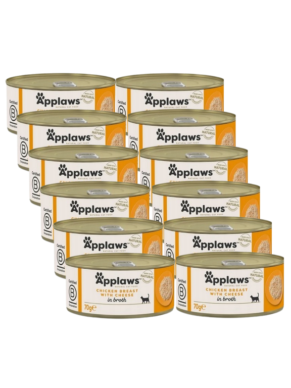 Applaws Cat Kurczak i Ser 12x70g PUSZKA