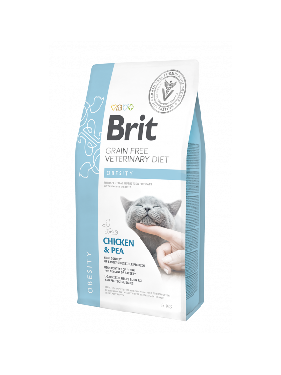 Brit gf veterinary diets cat Obesity 5kg