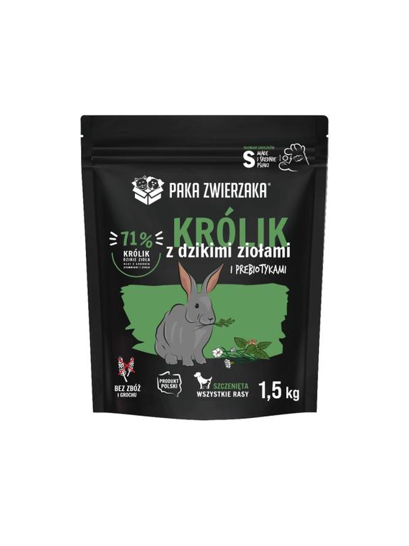 Paka Zwierzaka -Karma sucha SH Królik i dzikie zioła PUPPY 1kg opakowanie uszkodzone (824)