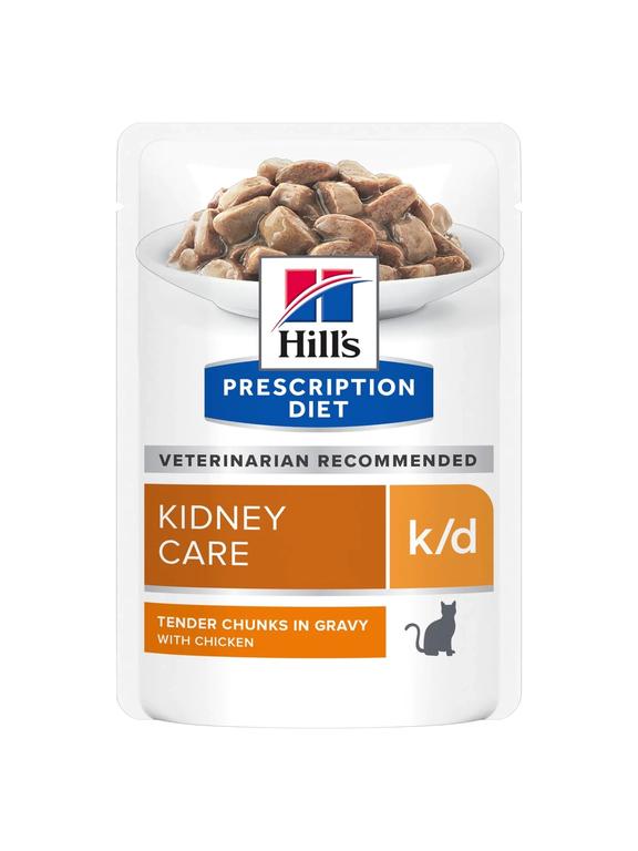 HILL'S PD Prescription Diet Feline k/d Kurczak - saszetka 12 x 85g