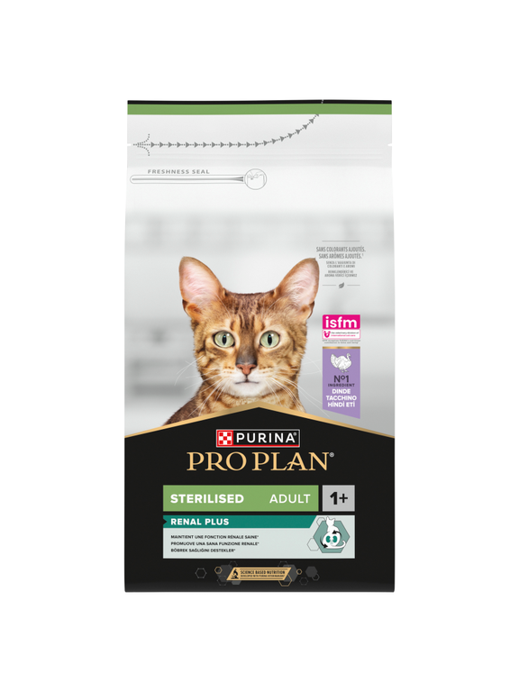 PRO PLAN Sterilised Renal Karma dla kotów bogata w indyka 1,5 kg