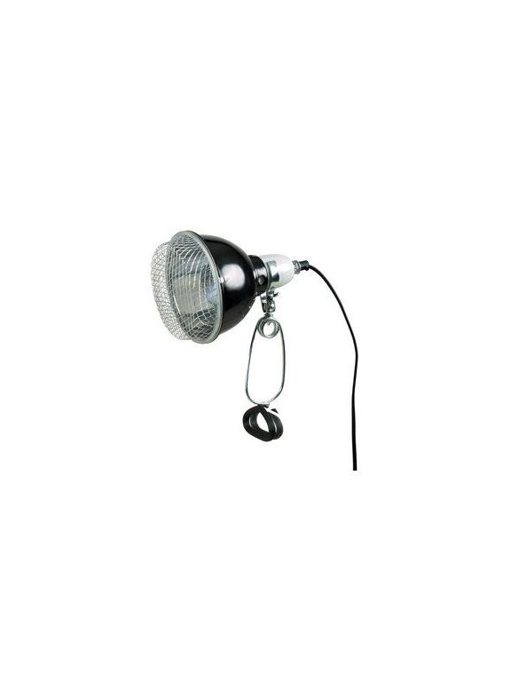TRIXIE Lampa z klamrą zaciskową, czarna, z siatką ochronną, o 14cm/7cm, 75W