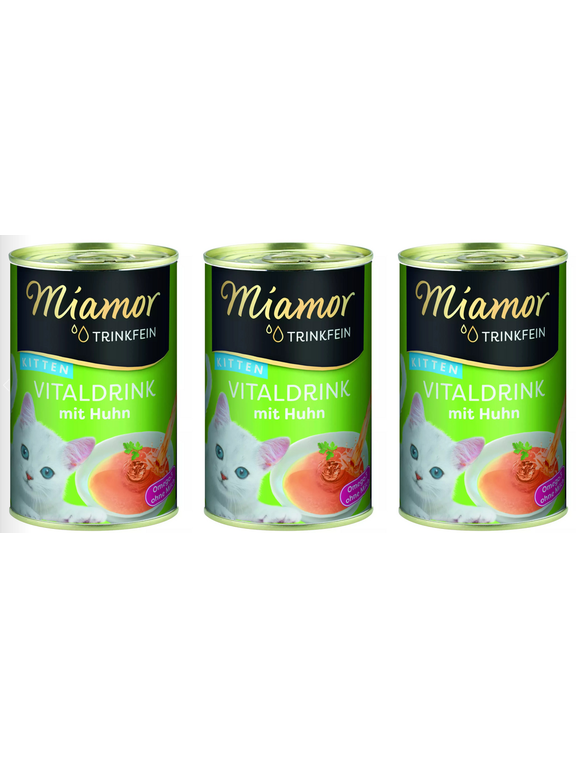Miamor VitalDrink Kitten z kurczakiem 3x135ml