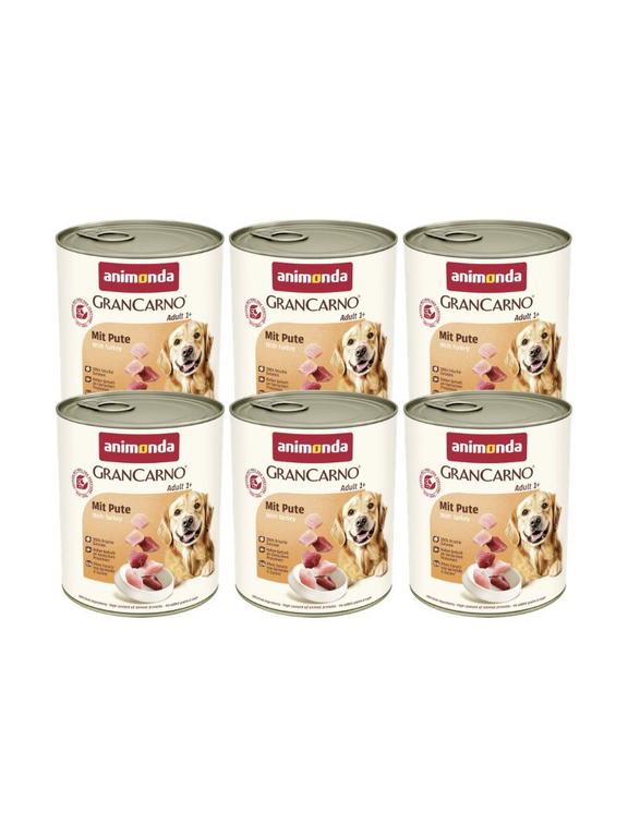 ANIMONDA GranCarno Adult Dog smak: Wieprzowina + Indyk 6x800g