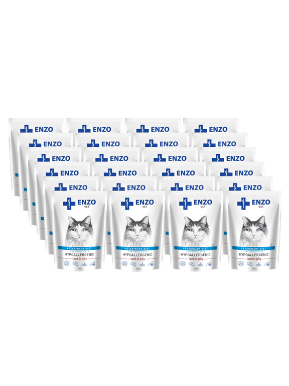 ENZO VET Hypoallergenic dla kotów z jagnięciną w galaretce 24x100g