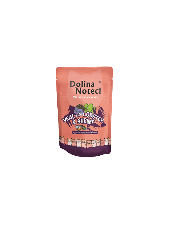 DOLINA NOTECI Superfood cielęcina z homarem i krewetkami saszetka 85g
