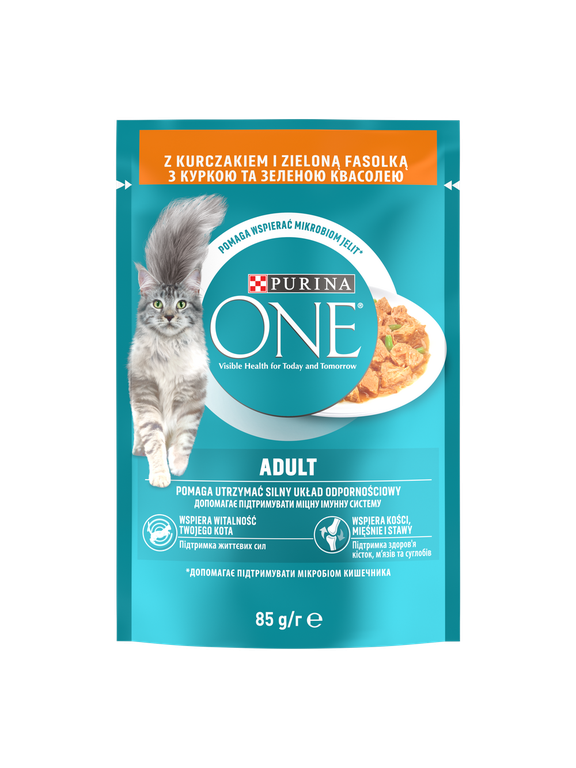 Purina One Adult Karma dla kotów z kurczakiem i zieloną fasolką 85 g