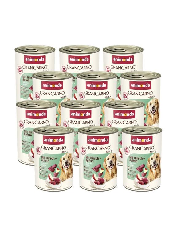 ANIMONDA GranCarno Adult Dog smak: Jeleń i jabłko 12x400g
