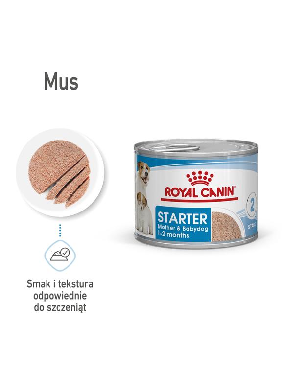 ROYAL CANIN Starter Mousse Mother & Babydog 195g karma mokra - mus, dla suk w czasie ciąży, laktacji oraz szczeniąt