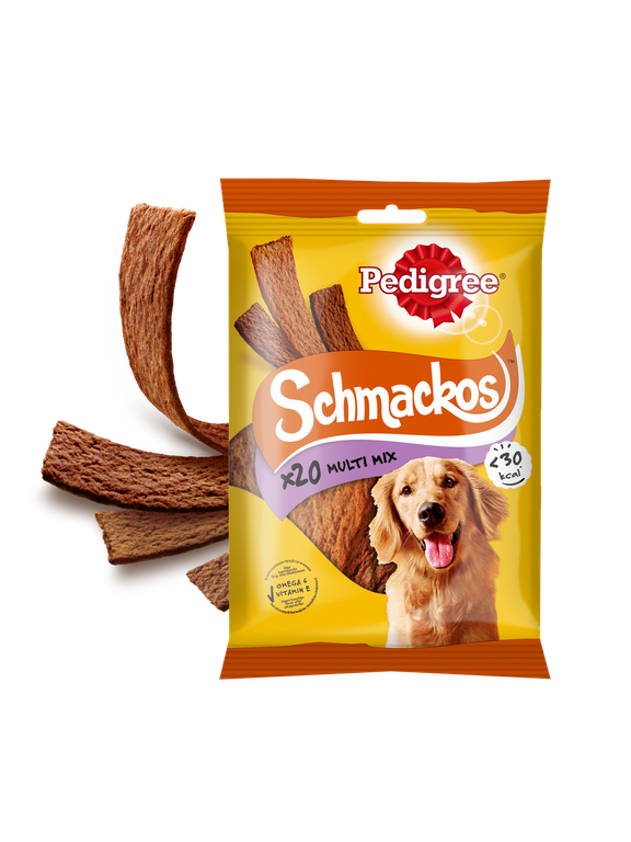 PEDIGREE Schmackos 144g - przysmak dla psów (z wołowiną, z kurczakiem, z jagnięciną, z kaczką)